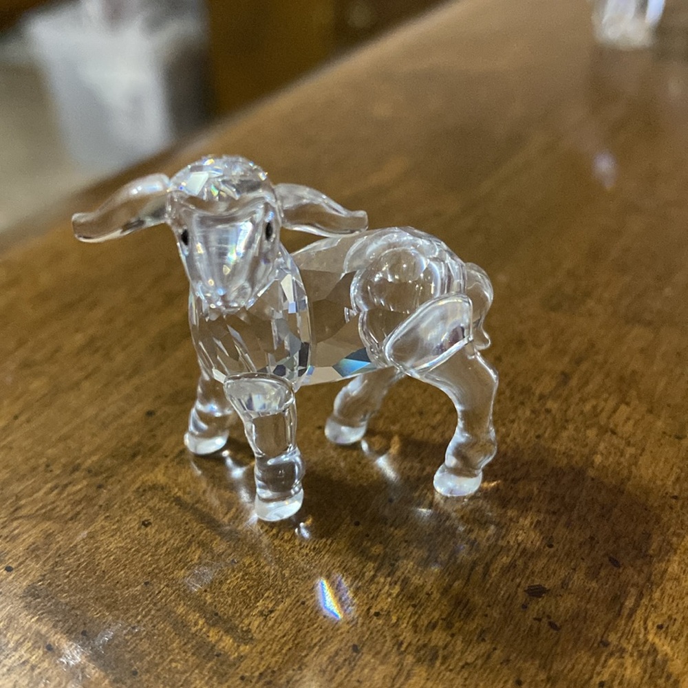 Swarovski Crystal Little Lamb Peaceful Countryside Collection RETIRED clear mini